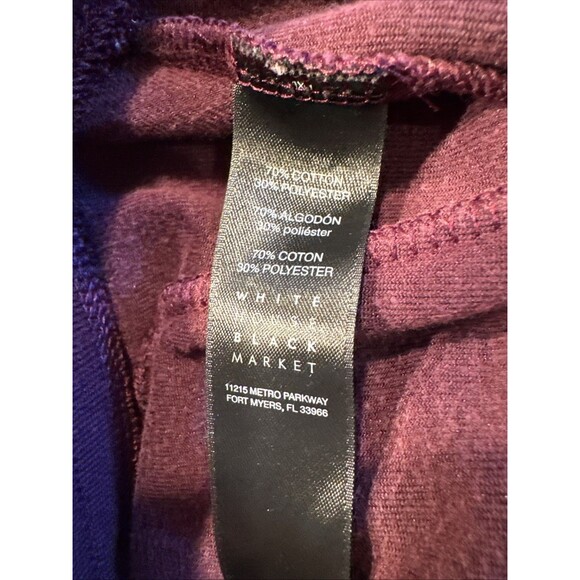 White House Black Market Pants Womens The Jogger Stretch Pockets Burgundy Large - Picture 6 of 8